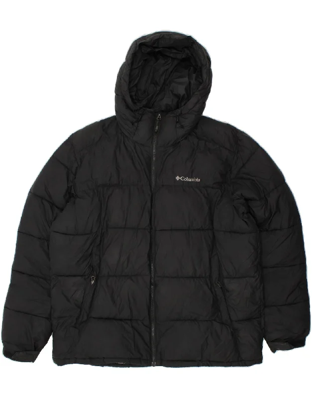Men's Coats with Slim FitsCOLUMBIA Mens Hooded Padded Jacket UK 42 XL Black Polyester Men's Coats with Slim FitsCOLUMBIA Mens Hooded Padded Jacket UK 42 XL Black Polyester