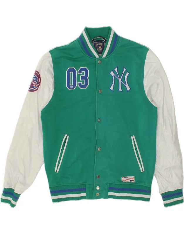 Luxurious Men's Cashmere CoatsCOOPERS TOWN Mens Graphic Varsity Jacket UK 38 Medium Green Colourblock Luxurious Men's Cashmere CoatsCOOPERS TOWN Mens Graphic Varsity Jacket UK 38 Medium Green Colourblock