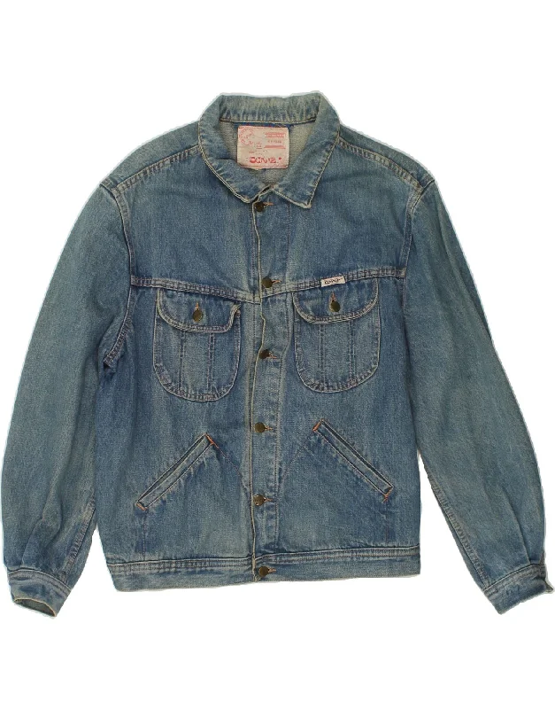 Men's Coats for Formal EventsCOVER Mens Denim Jacket UK 40 Large Blue Cotton