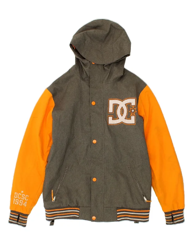 Unique Men's Flight JacketsDC Mens Graphic Hooded Varsity Jacket UK 36 Small Grey Colourblock Unique Men's Flight JacketsDC Mens Graphic Hooded Varsity Jacket UK 36 Small Grey Colourblock