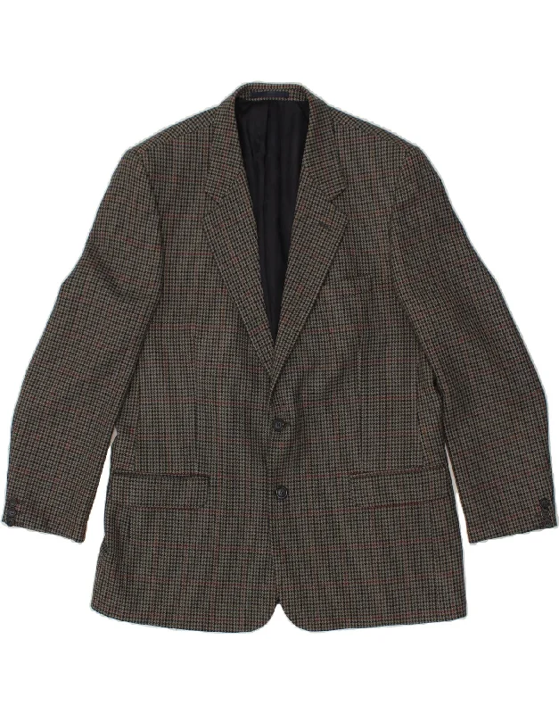Trendy Men's Anorak JacketsDEBENHAMS Mens 2 Button Blazer Jacket UK 44 2XL Grey Houndstooth Wool Trendy Men's Anorak JacketsDEBENHAMS Mens 2 Button Blazer Jacket UK 44 2XL Grey Houndstooth Wool