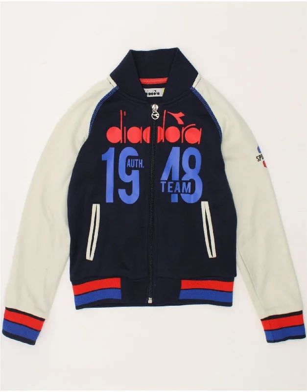 Trendy Men's Anorak JacketsDIADORA Boys Graphic Tracksuit Top Jacket 5-6 Years Navy Blue Colourblock Trendy Men's Anorak JacketsDIADORA Boys Graphic Tracksuit Top Jacket 5-6 Years Navy Blue Colourblock