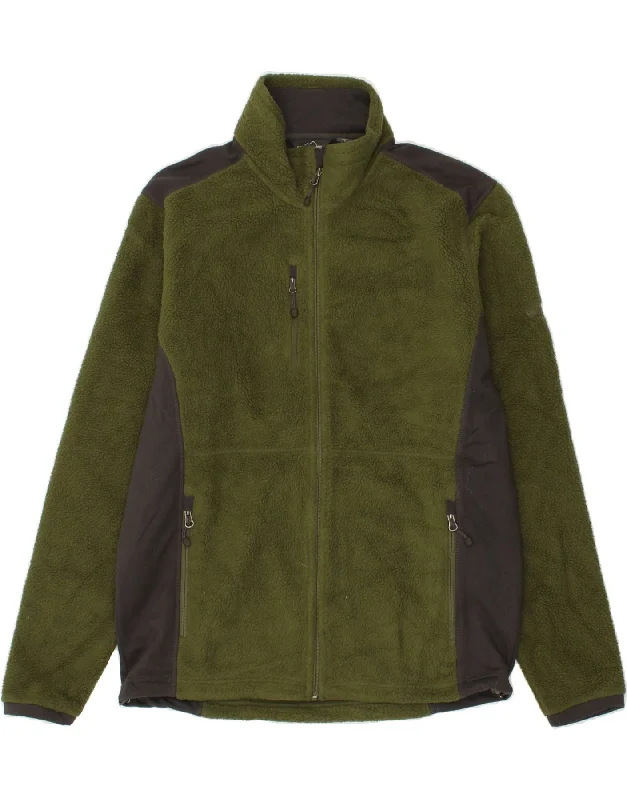 Men's Coats with Magnetic ClosuresEDDIE BAUER Mens Fleece Jacket UK 40 Large Green Colourblock Polyester Men's Coats with Magnetic ClosuresEDDIE BAUER Mens Fleece Jacket UK 40 Large Green Colourblock Polyester