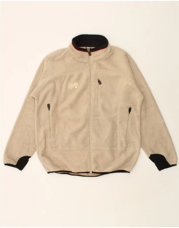 Fashionable Men's Denim JacketsFILA Mens Fleece Jacket UK 44 2XL Beige Colourblock Polyester