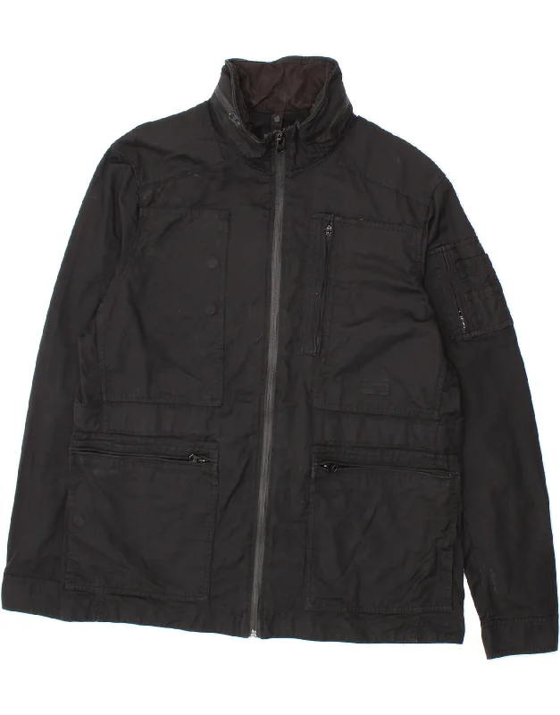 Elegant Men's Wool CoatsG-STAR Mens Utility Jacket UK 42 XL Black Cotton