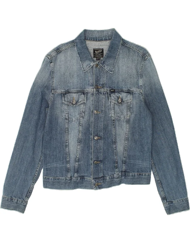 Stylish Men's Biker JacketsGAS Mens Denim Jacket UK 40 Large Blue Cotton