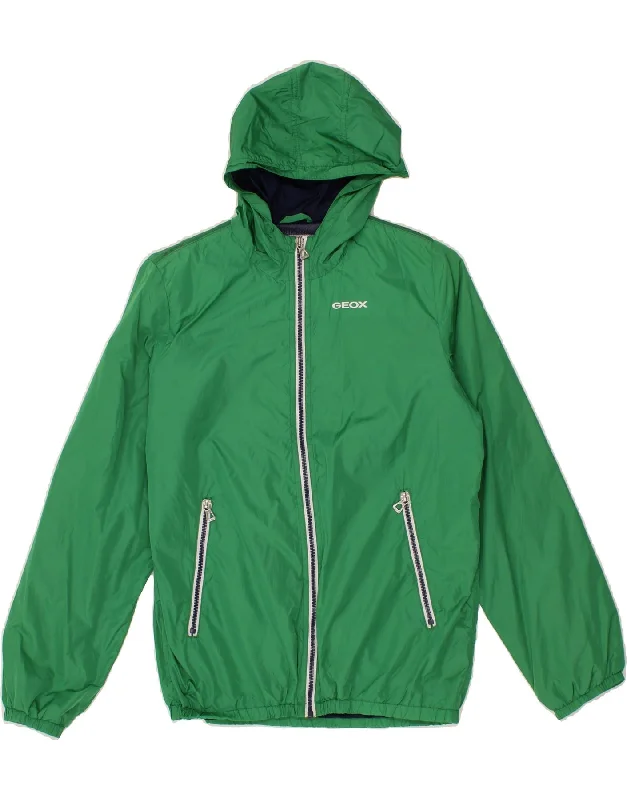 Men's Coats with Stretch FabricGEOX Boys Hooded Rain Jacket 13-14 Years Green Polyamide Men's Coats with Stretch FabricGEOX Boys Hooded Rain Jacket 13-14 Years Green Polyamide