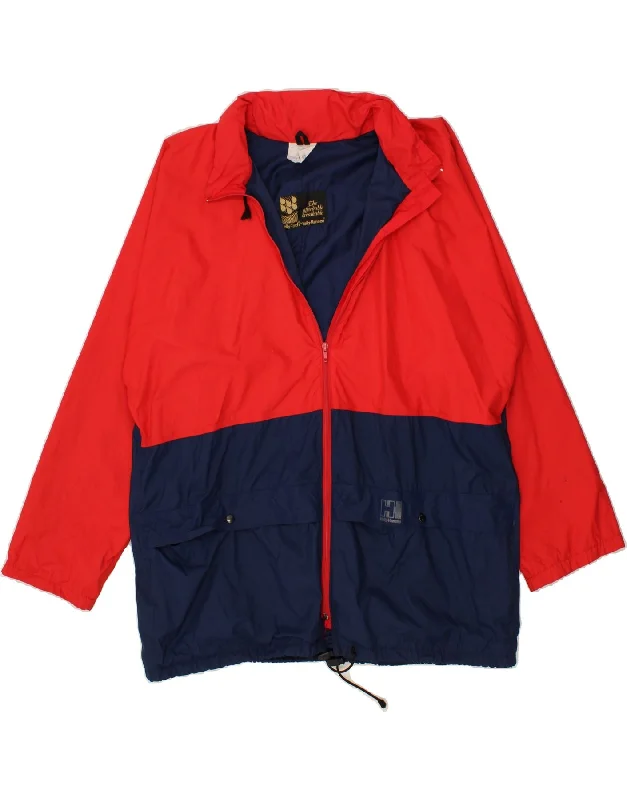 Men's Coats for BikingHELLY HANSEN Mens Rain Jacket UK 42 XL Red Colourblock