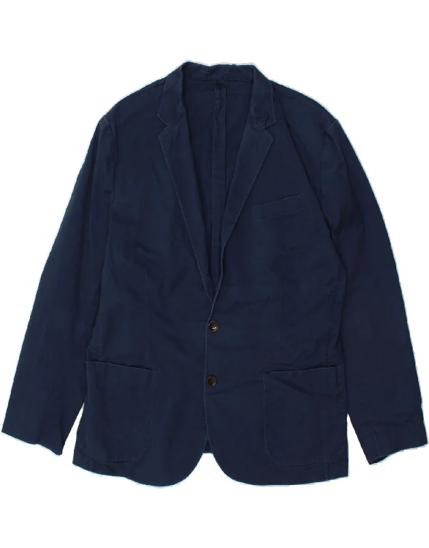 Cool Men's Pea CoatsJ. CREW Mens 2 Button Blazer Jacket Size 44 XL Navy Blue Cotton