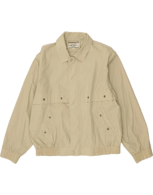 Modern Men's Field JacketsJAMES DILLON Mens Bomber Jacket UK 38 Medium Beige Cotton