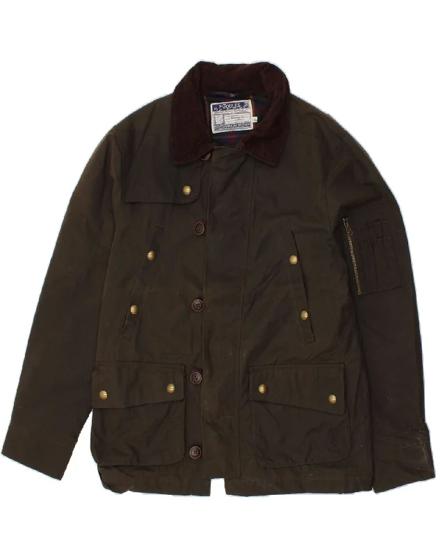 Men's Coats for AutumnJOULES Mens Waxed Cotton Jacket UK 40 Large Khaki Cotton