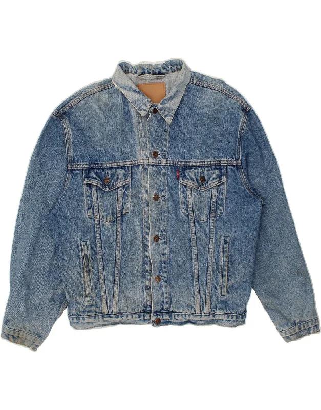 Men's Coats with ButtonsLEVI'S Mens Denim Jacket UK 40 Large Blue