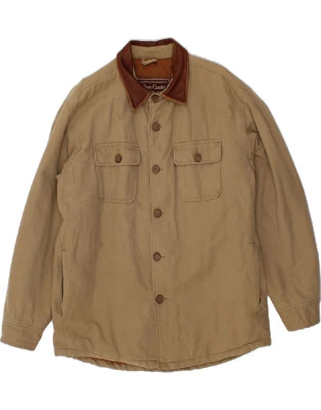 Warm Men's Down JacketsMARLBORO CLASSICS Mens Utility Jacket UK 40 Large Beige
