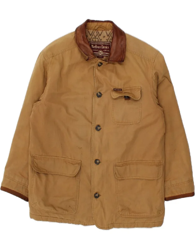 Men's Coats for Ice FishingMARLBORO CLASSICS Mens Utility Jacket UK 40 Large Brown Cotton Men's Coats for Ice FishingMARLBORO CLASSICS Mens Utility Jacket UK 40 Large Brown Cotton