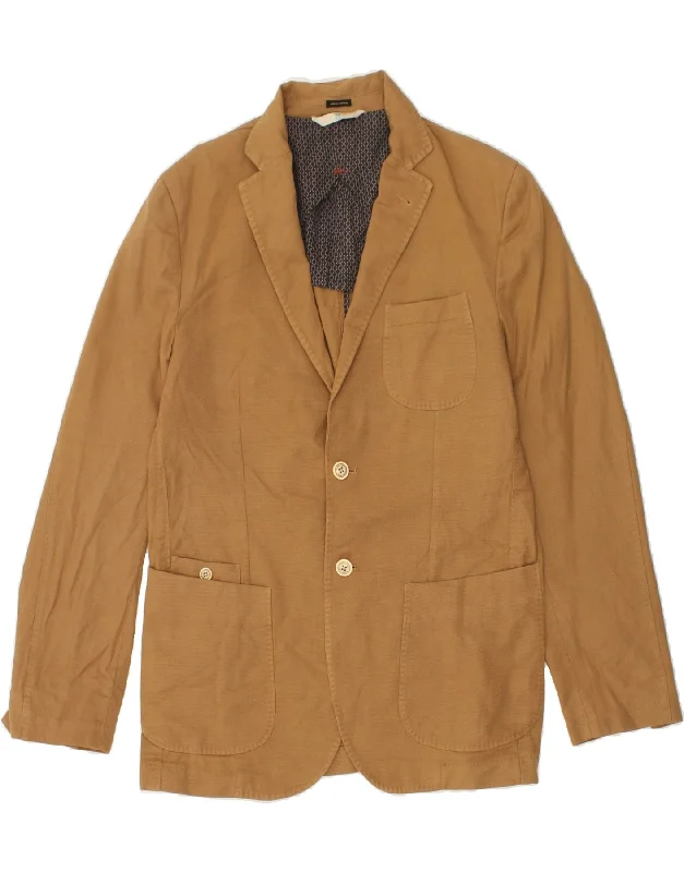 Men's Coats with Stretch FabricMASSIMO DUTTI Mens 2 Button Blazer Jacket EU 50 Medium Brown Cotton Men's Coats with Stretch FabricMASSIMO DUTTI Mens 2 Button Blazer Jacket EU 50 Medium Brown Cotton