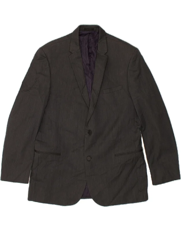 Men's Coats with Embroidered DetailsMICHAEL KORS Mens 2 Button Blazer Jacket UK 44 XL Grey Wool Men's Coats with Embroidered DetailsMICHAEL KORS Mens 2 Button Blazer Jacket UK 44 XL Grey Wool