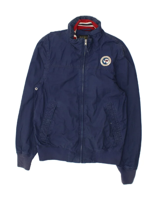 Weather-Resistant Men's CoatsNAPAPIJRI Mens Bomber Jacket UK 40 Large Navy Blue Cotton Weather-Resistant Men's CoatsNAPAPIJRI Mens Bomber Jacket UK 40 Large Navy Blue Cotton