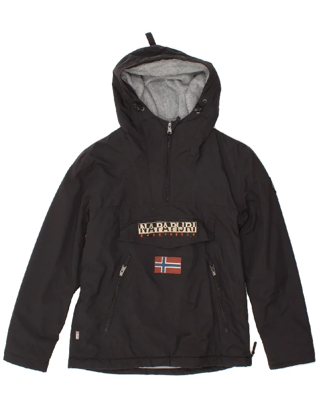 Men's Coats with HoodsNAPAPIJRI Mens Sherpa Hooded Anorak Jacket UK 38 Medium Black Polyamide Men's Coats with HoodsNAPAPIJRI Mens Sherpa Hooded Anorak Jacket UK 38 Medium Black Polyamide