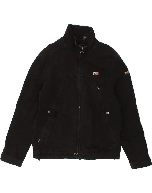 Waterproof Men's ParkasNAPAPIJRI Mens Utility Jacket UK 40 Large Black Cotton
