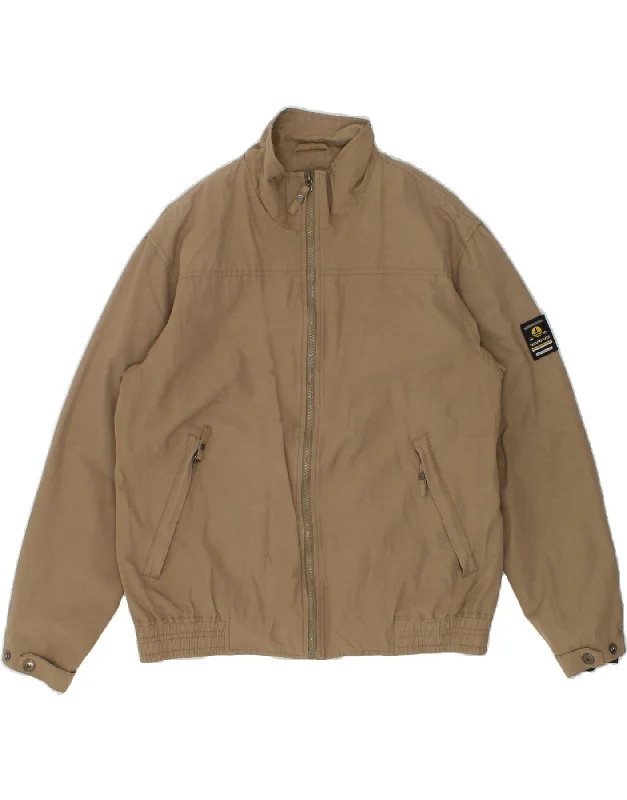 Men's Coats for SnowshoeingNAVIGARE Mens Bomber Jacket UK 38 Medium Brown Cotton