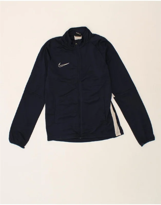 Classic Men's Trench CoatsNIKE Boys Tracksuit Top Jacket 13-14 Years XL Navy Blue Colourblock