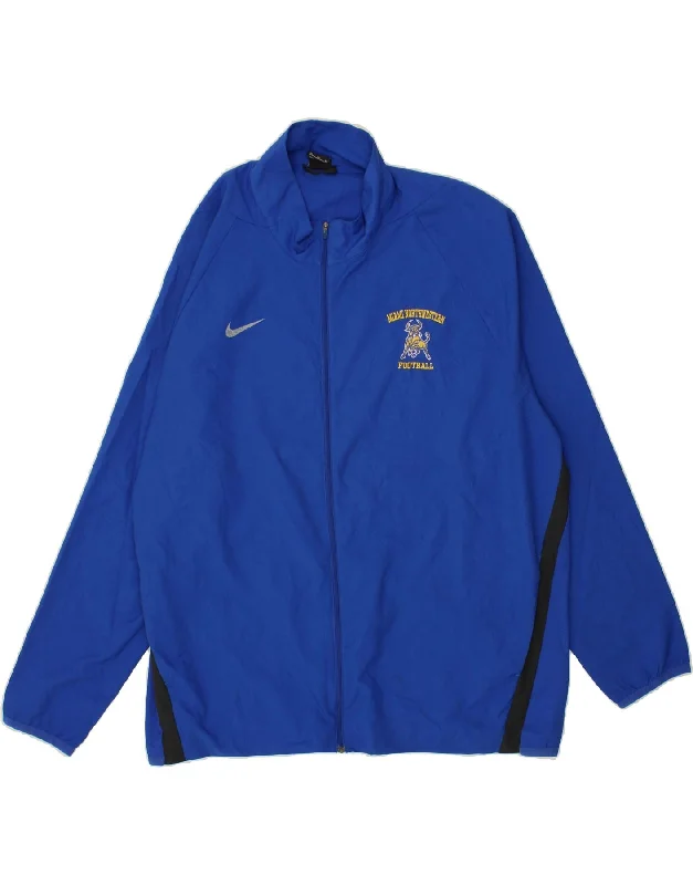 Men's Coats with Relaxed FitsNIKE Mens Dri Fit Rain Jacket UK 46 3XL Blue Colourblock Polyester Men's Coats with Relaxed FitsNIKE Mens Dri Fit Rain Jacket UK 46 3XL Blue Colourblock Polyester