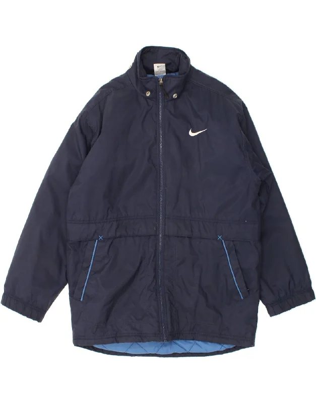 Cool Men's Pea CoatsNIKE Mens Graphic Windbreaker Jacket UK 36/38 Small Navy Blue Nylon Cool Men's Pea CoatsNIKE Mens Graphic Windbreaker Jacket UK 36/38 Small Navy Blue Nylon