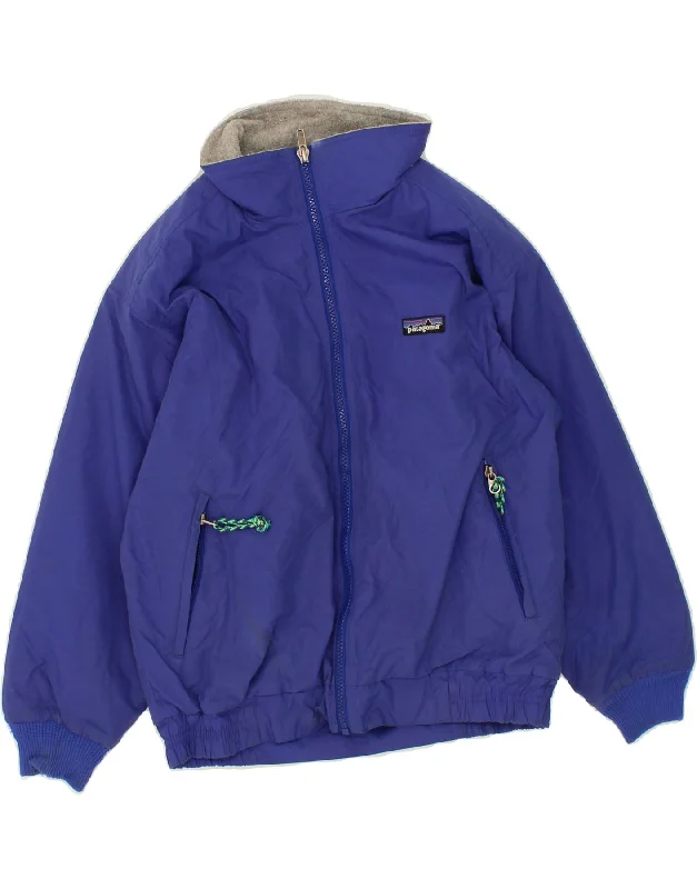 Men's Coats with Flannel LiningPATAGONIA Boys Loose Fit Bomber Windbreaker Jacket 9-10 Years Blue Men's Coats with Flannel LiningPATAGONIA Boys Loose Fit Bomber Windbreaker Jacket 9-10 Years Blue