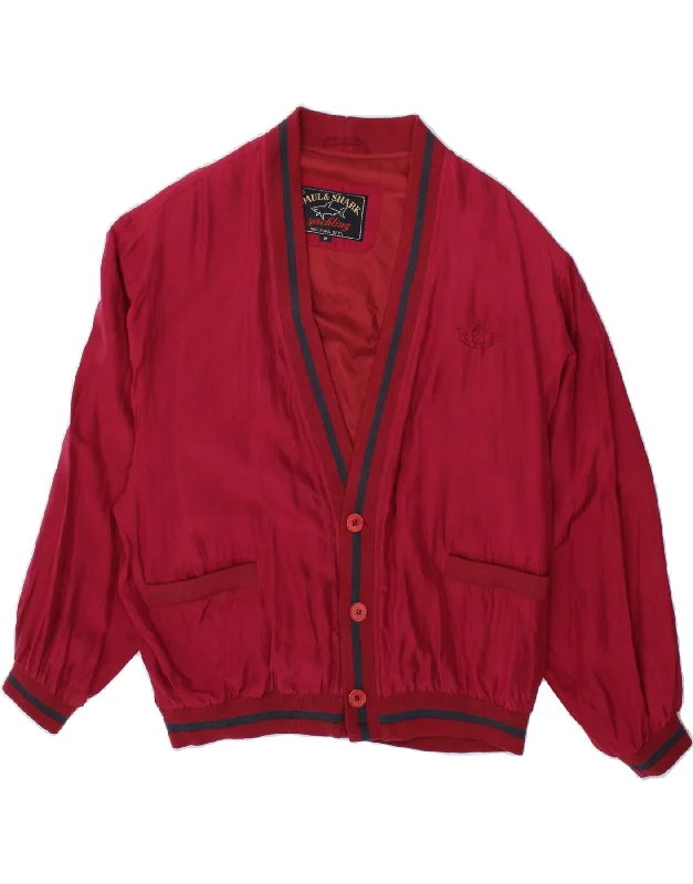 Men's Coats for Outdoor ActivitiesPAUL & SHARK Mens Yachting Bomber Jacket UK 38 Medium Red Silk Men's Coats for Outdoor ActivitiesPAUL & SHARK Mens Yachting Bomber Jacket UK 38 Medium Red Silk