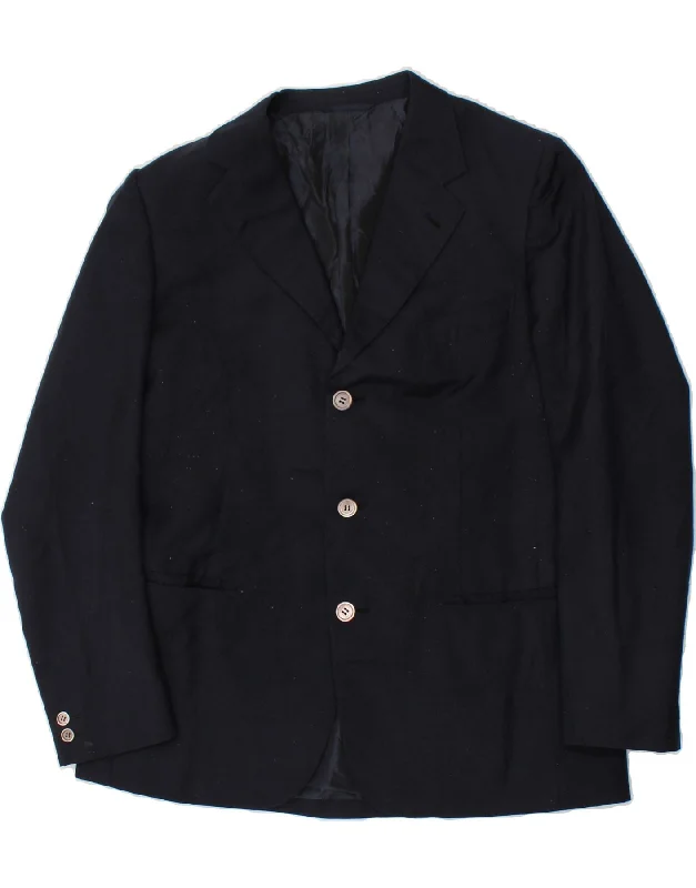 Men's Coats for SpringPIERRE CARDIN Mens 3 Button Blazer Jacket UK 48 Medium Navy Blue