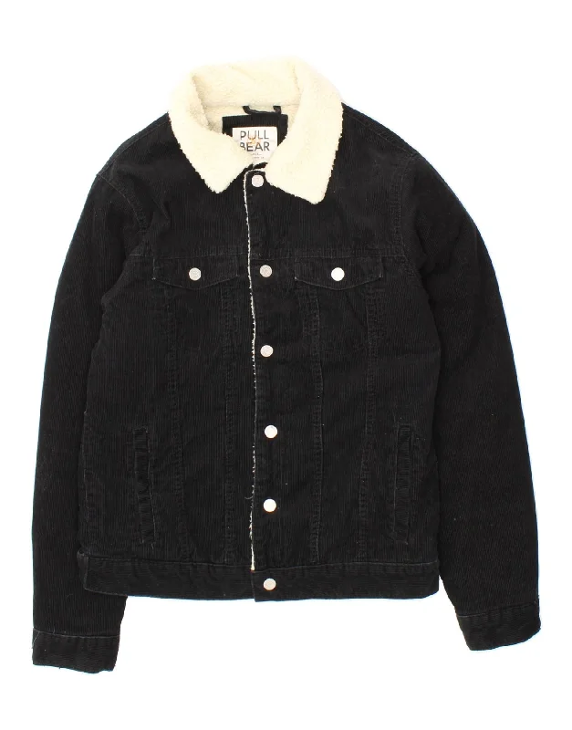 Men's Coats with Wind-Resistant FabricPULL & BEAR Mens Corduroy Sherpa Jacket UK 38 Medium Black Cotton Men's Coats with Wind-Resistant FabricPULL & BEAR Mens Corduroy Sherpa Jacket UK 38 Medium Black Cotton