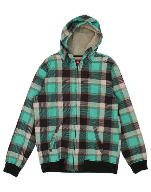 Men's Coats with HoodsQUIKSILVER Mens Hooded Bomber Jacket UK 42 XL Green Check Polyester Men's Coats with HoodsQUIKSILVER Mens Hooded Bomber Jacket UK 42 XL Green Check Polyester
