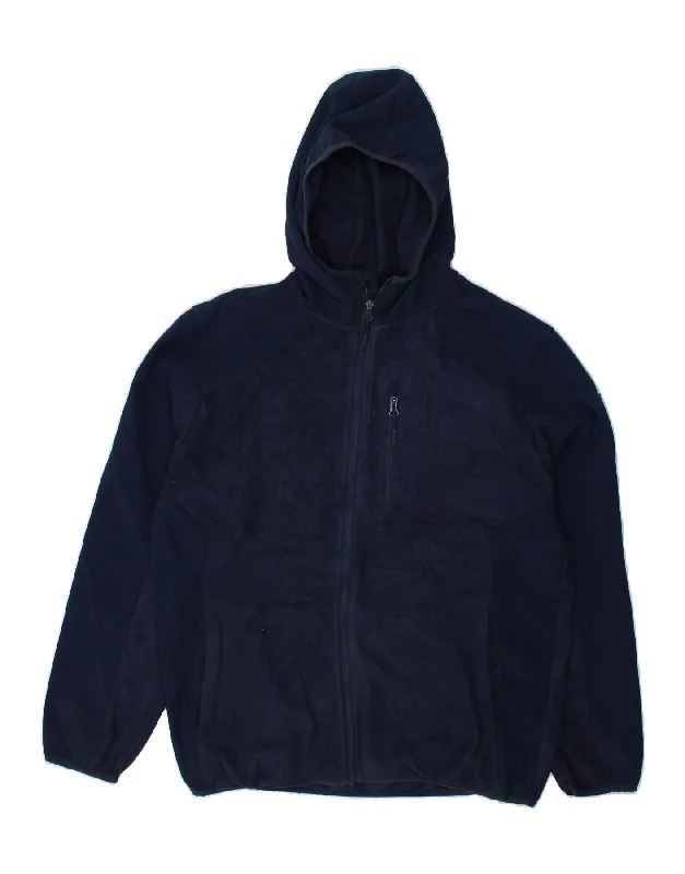 Men's Coats with Stretch FabricREEBOK Mens Hooded Fleece Jacket UK 40 Large Navy Blue Colourblock Men's Coats with Stretch FabricREEBOK Mens Hooded Fleece Jacket UK 40 Large Navy Blue Colourblock