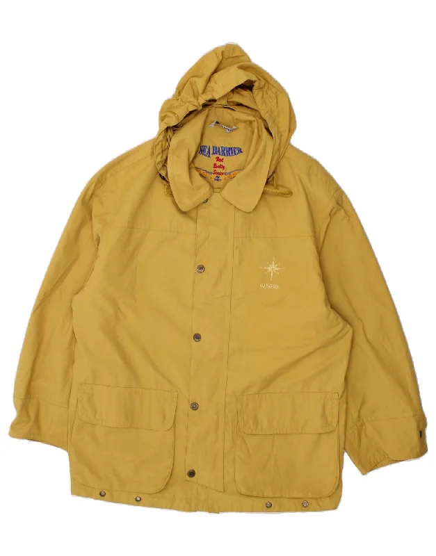 Men's Coats with Flannel LiningSEA BARRIER Mens Hooded Utility Jacket UK 38 Medium Yellow Polyester Men's Coats with Flannel LiningSEA BARRIER Mens Hooded Utility Jacket UK 38 Medium Yellow Polyester