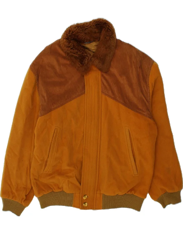 Men's Coats with Tactical FeaturesSILENZIO Mens Bomber Jacket UK 42 XL Brown Colourblock Men's Coats with Tactical FeaturesSILENZIO Mens Bomber Jacket UK 42 XL Brown Colourblock