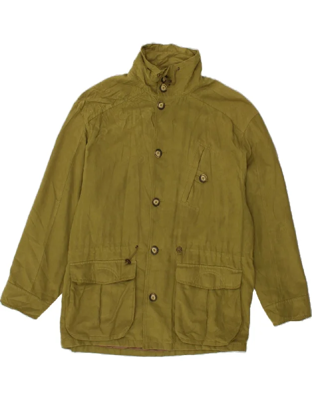 Men's Coats with Stretch FabricSILVY Mens Utility Jacket IT 52 XL Green Acetate