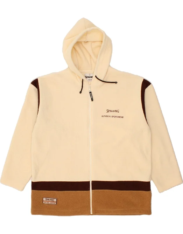 Durable Men's Car CoatsSPALDING Mens Hooded Fleece Jacket UK 40 Large Beige Colourblock Polyester Durable Men's Car CoatsSPALDING Mens Hooded Fleece Jacket UK 40 Large Beige Colourblock Polyester