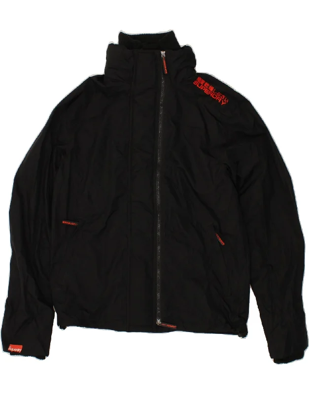 Men's Coats with Flannel LiningSUPERDRY Mens Windbreaker Jacket UK 38 Medium Black Nylon Men's Coats with Flannel LiningSUPERDRY Mens Windbreaker Jacket UK 38 Medium Black Nylon