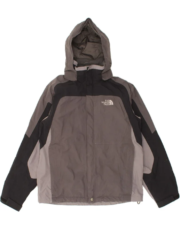 Men's Coats with LiningTHE NORTH FACE Mens Hooded Rain Jacket UK 38 Medium Grey Colourblock Nylon Men's Coats with LiningTHE NORTH FACE Mens Hooded Rain Jacket UK 38 Medium Grey Colourblock Nylon
