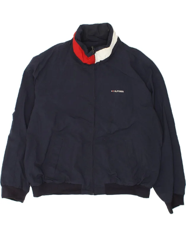 Men's Coats for WalkingTOMMY HILFIGER Mens Rain Jacket UK 44 2XL Navy Blue Polyamide Men's Coats for WalkingTOMMY HILFIGER Mens Rain Jacket UK 44 2XL Navy Blue Polyamide