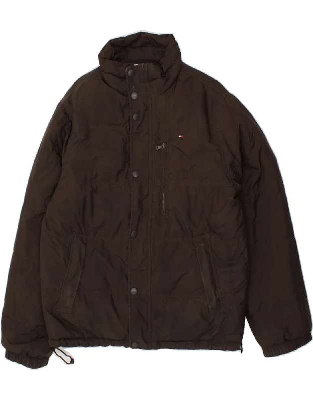 Men's Coats for SnowshoeingTOMMY HILFIGER Mens Reversible Padded Jacket UK 38 Medium Brown Men's Coats for SnowshoeingTOMMY HILFIGER Mens Reversible Padded Jacket UK 38 Medium Brown