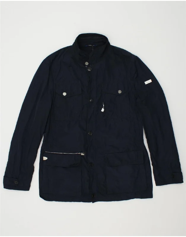 Men's Coats with PocketsTRUSSARDI Mens Utility Jacket IT 50 Large Navy Blue Polyester Men's Coats with PocketsTRUSSARDI Mens Utility Jacket IT 50 Large Navy Blue Polyester