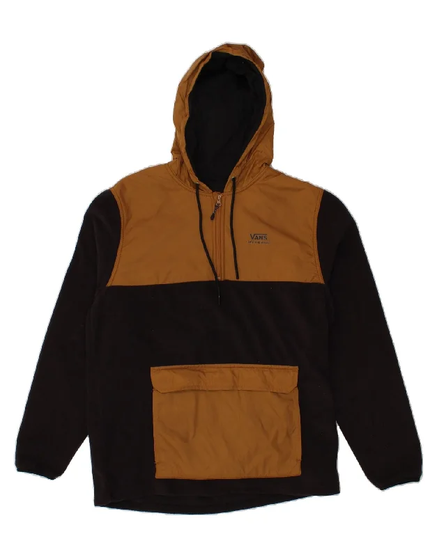 Men's Coats for Big and TallVANS Mens Hooded Fleece Anorak Jacket UK 38 Medium Brown Colourblock Men's Coats for Big and TallVANS Mens Hooded Fleece Anorak Jacket UK 38 Medium Brown Colourblock