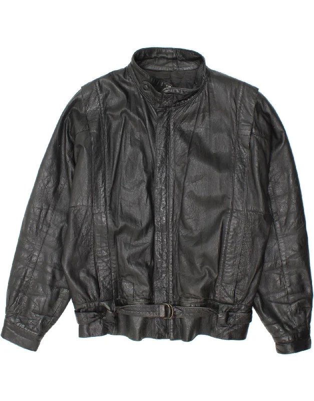 Men's Coats with Multi-Pocket DesignVERA PELLE Mens Leather Jacket IT 50 Large Black Leather Men's Coats with Multi-Pocket DesignVERA PELLE Mens Leather Jacket IT 50 Large Black Leather