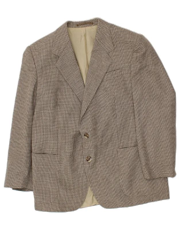 Men's Coats with LiningVINTAGE Mens 2 Button Blazer Jacket EU 54 2XL Grey Houndstooth Polyester Men's Coats with LiningVINTAGE Mens 2 Button Blazer Jacket EU 54 2XL Grey Houndstooth Polyester