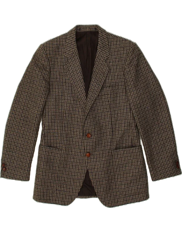 Men's Coats for TravelVINTAGE Mens 2 Button Blazer Jacket UK 36 Small Grey Houndstooth New Wool Men's Coats for TravelVINTAGE Mens 2 Button Blazer Jacket UK 36 Small Grey Houndstooth New Wool