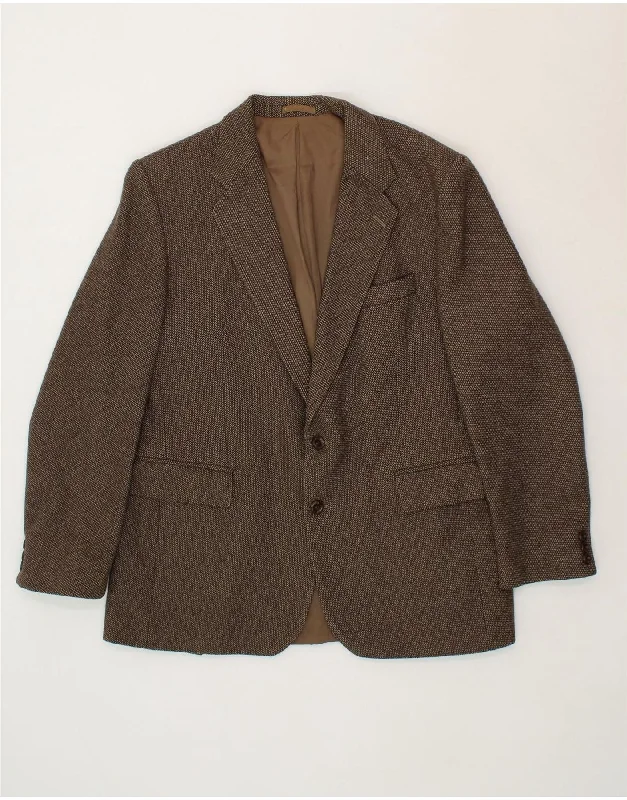 Men's Coats with Inner PocketsVINTAGE Mens 2 Button Blazer Jacket UK 38 Medium Brown Wool Men's Coats with Inner PocketsVINTAGE Mens 2 Button Blazer Jacket UK 38 Medium Brown Wool