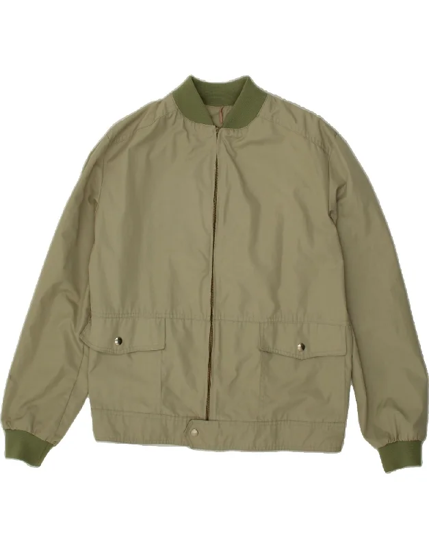 Men's Coats for HikingVINTAGE Mens Bomber Jacket UK 40 Large Green