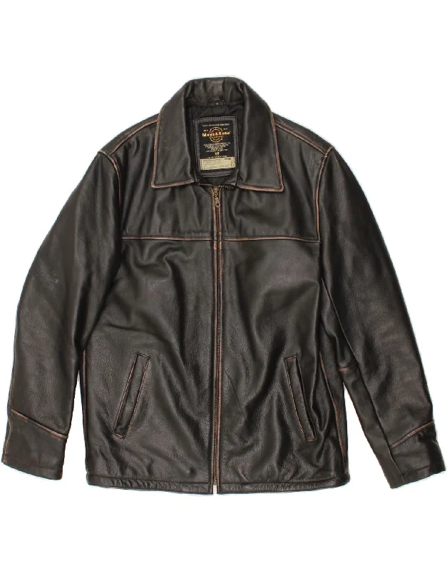 Men's Coats for Casual WearVINTAGE Mens Leather Jacket UK 38 Medium Black Leather