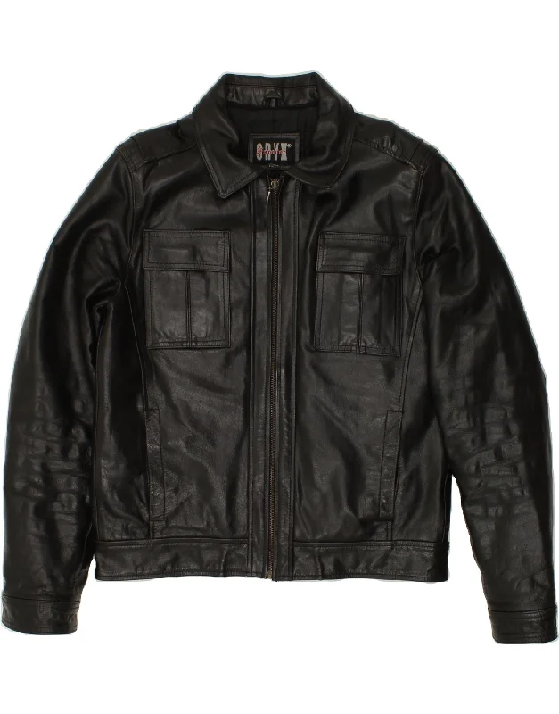 Men's Coats with Convertible CollarsVINTAGE Mens Leather Jacket UK 38 Medium Black Leather Men's Coats with Convertible CollarsVINTAGE Mens Leather Jacket UK 38 Medium Black Leather